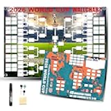 2026 World Cup Schedule Poster & Final Round 48-team Collection Showcase, 2-in-1 Functional Poster, A1 Size World Cup Matches Fixtures, PVC Material Double-Sided, Great Gifts for Soccer Fans
