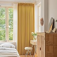 Vista 50 de Cortina plisada de 96 pulgadas de largo, con aislamiento térmico para oscurecer la habitación, cortina plisada con ganchos y alzapaños para sala