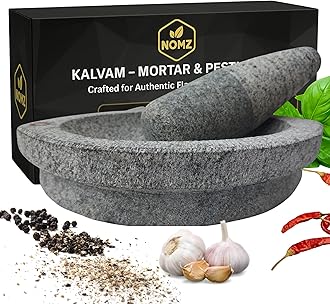 NOMZ Kalvam Stone Grinder for Kitchen with Anti- Skid Pad | Silbatta for Chutney,Imam Dasta | Ammikalu | Musal | Kharal (Big Size,2 Cups,10 inches)