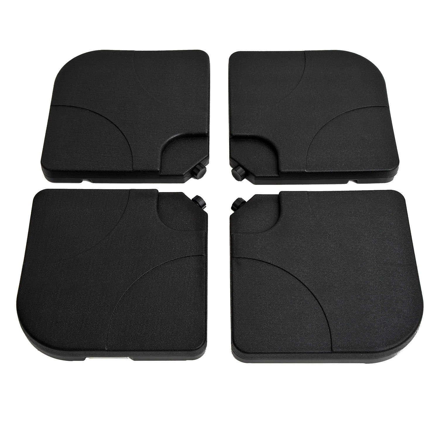Outsunny Set 4pz Base per Ombrellone da Giardino in Plastica 50 × 50 × 7.5cm