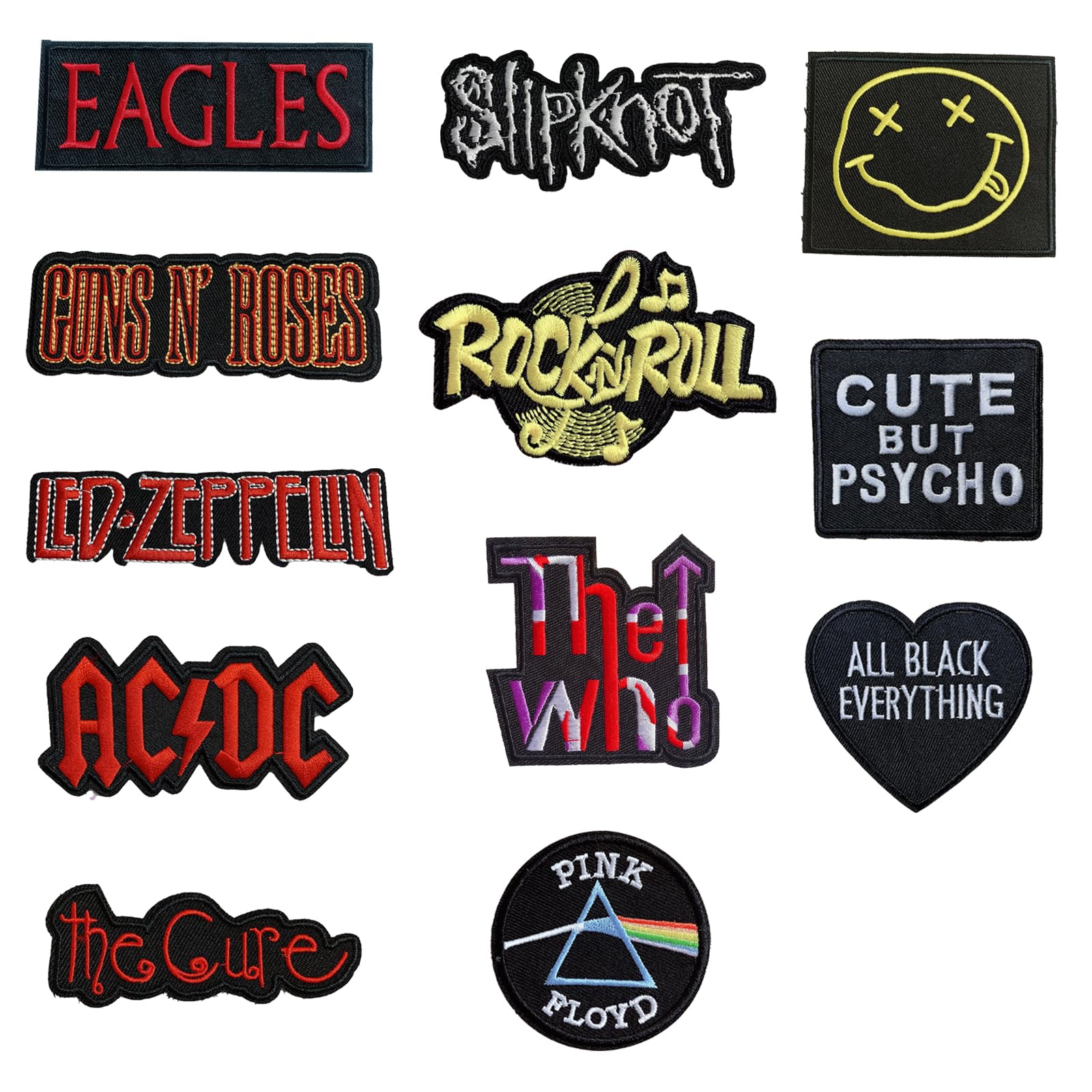 12 Pieces Iron on Patches, Embroidered Iron On Patches, Repair Patch, Embroidered Applique, DIY Sew Applique, for Jackets, Jeans, Clothes, Backpacks