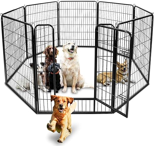 ZENY Dog Fences for The Yard, Camping, Dog Pens Outdoor, Dog Pen Indoor, 8 Panels Dog Playpen for Small/Medium/Dogs, 40 Inch Height Pet Exercise Pen for Rabbit/Puppy/Small Animals