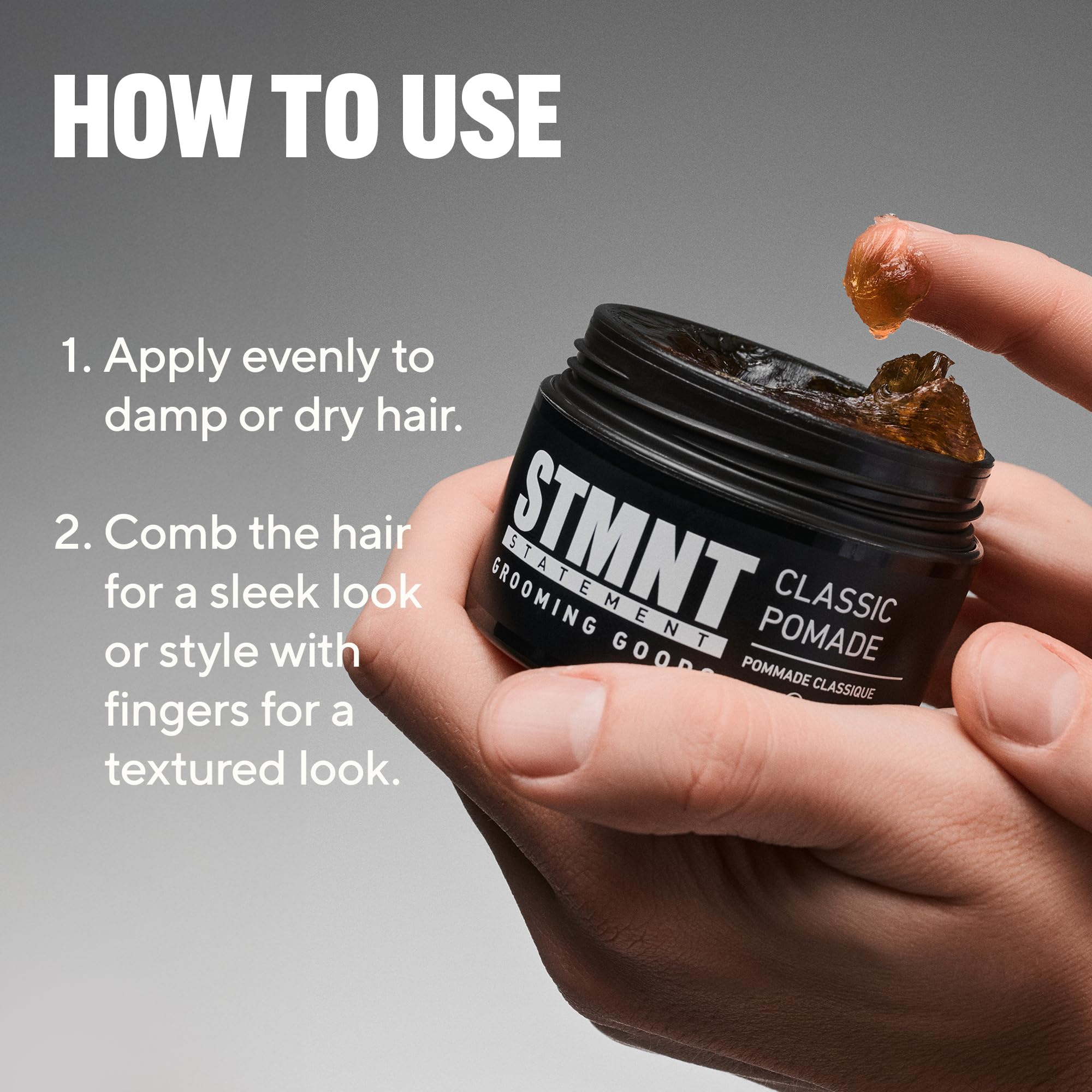 STMNT STATEMENT GROOMING GOODS Classic Pomade 100ml | Natürlicher Glanz | Starker Halt | Leicht auswaschbar