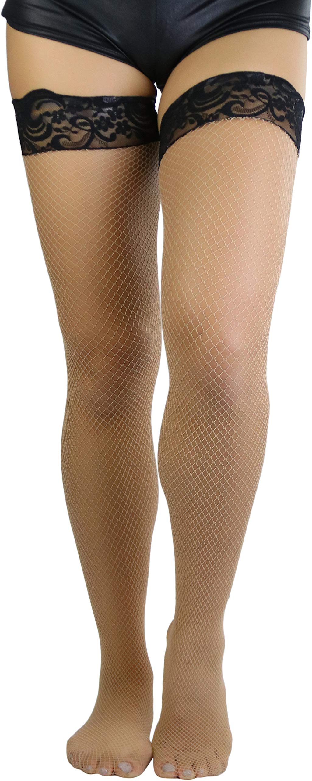 ToBeInStyle - Medias de red para mujer - Beige - Talla única