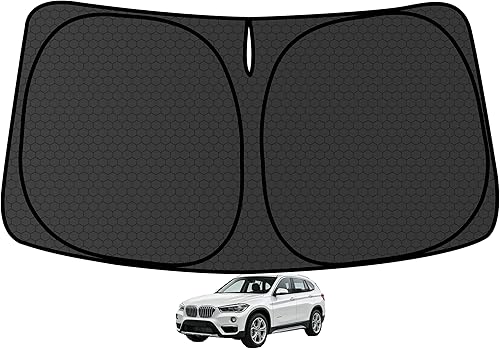 X1 F48 Parasol plegable personalizado para parabrisas para 2016 2017 2018 2019 2020 2021 2022 X1 F48 Protector de sol para ventana delantera