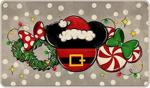 Tailus Juego de 2 alfombras de cocina de geranio para primavera y verano, diseño de flores rojas con flores florales, decoración de alfombra de piso