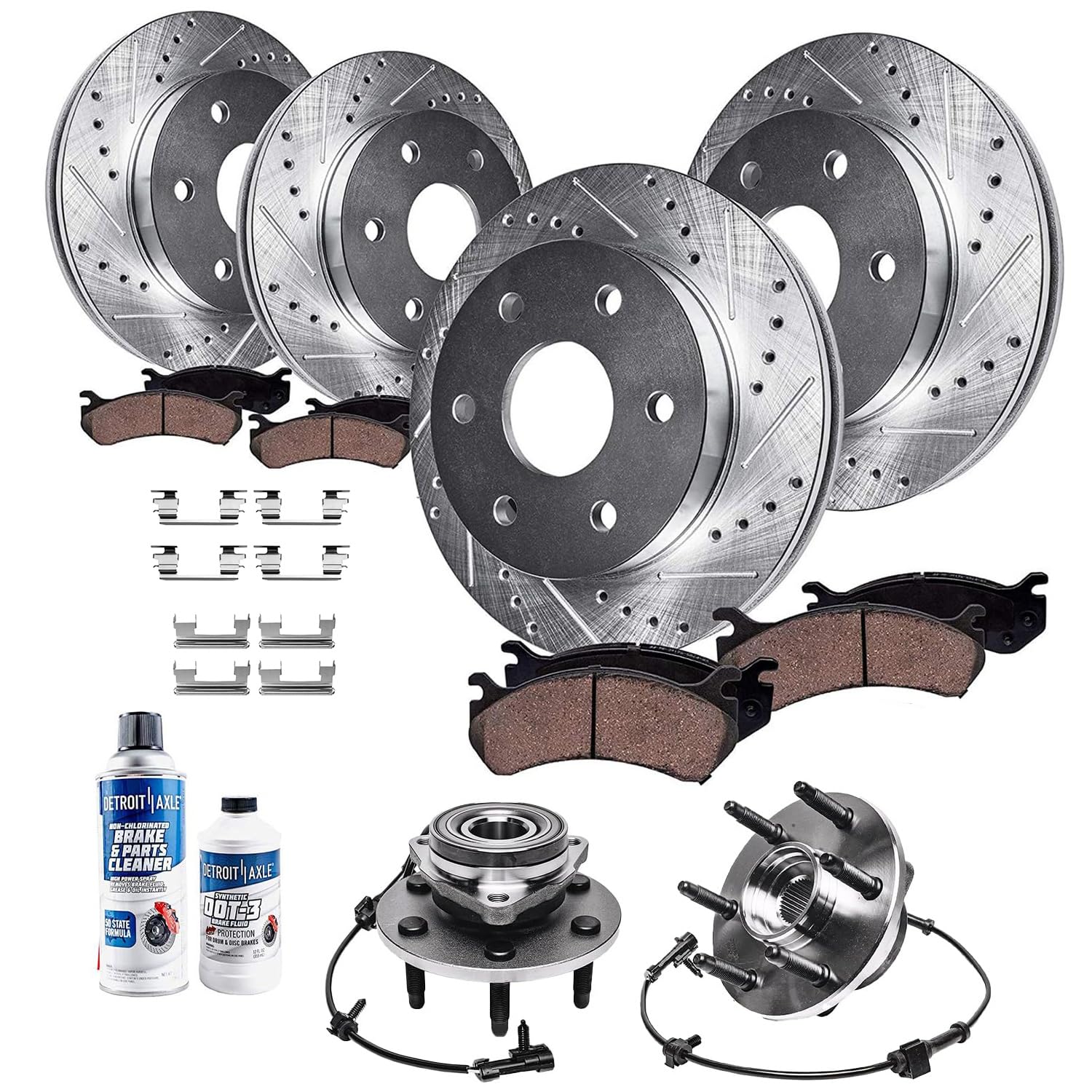 Detroit Axle - 4WD Brake Kit for Chevy Express 1500 GMC Savana 1500