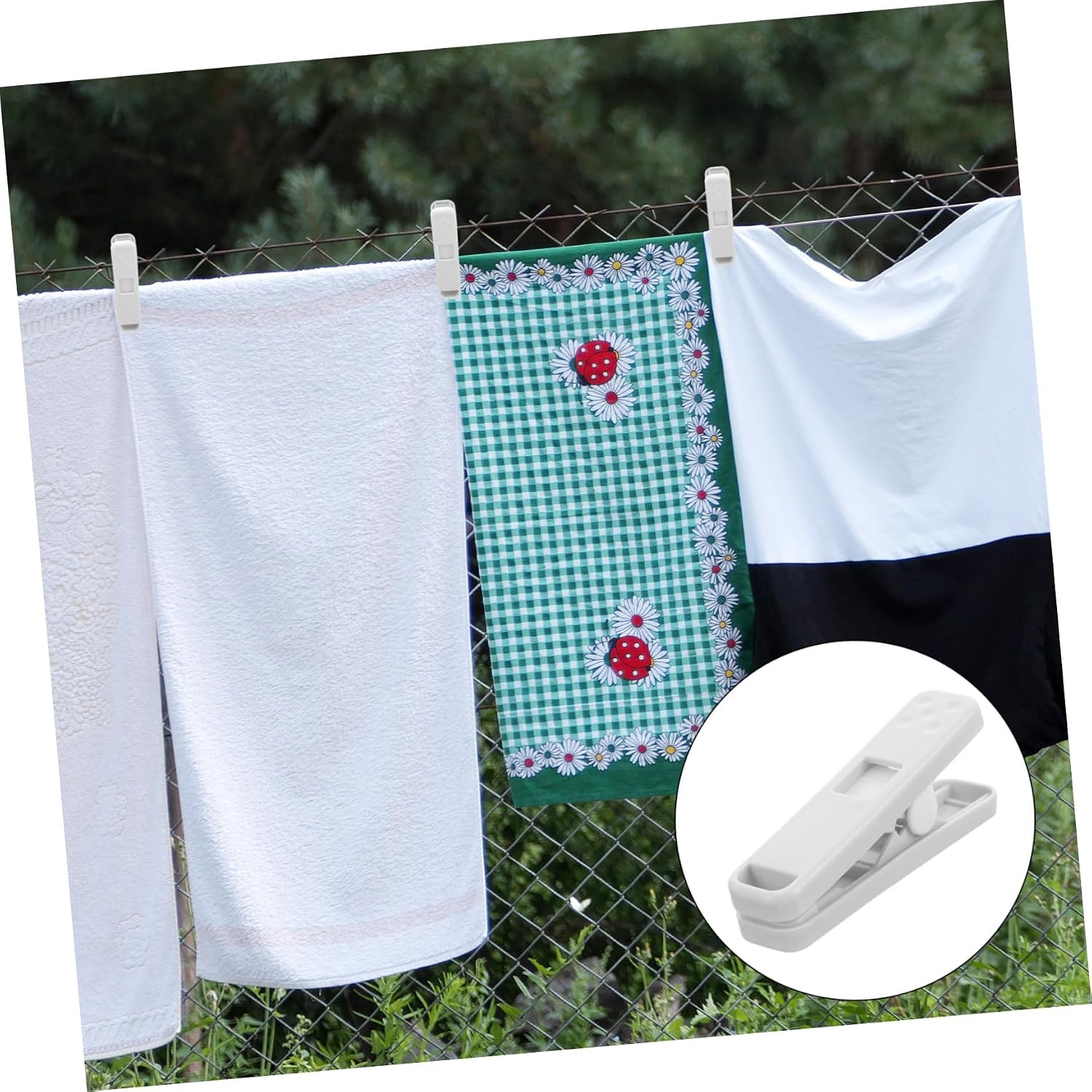 PRETYZOOM 20pcs Clothes Pins for Hanging Towel Clips Clothespin Quilt Clamp Windproof Laundry Crafts