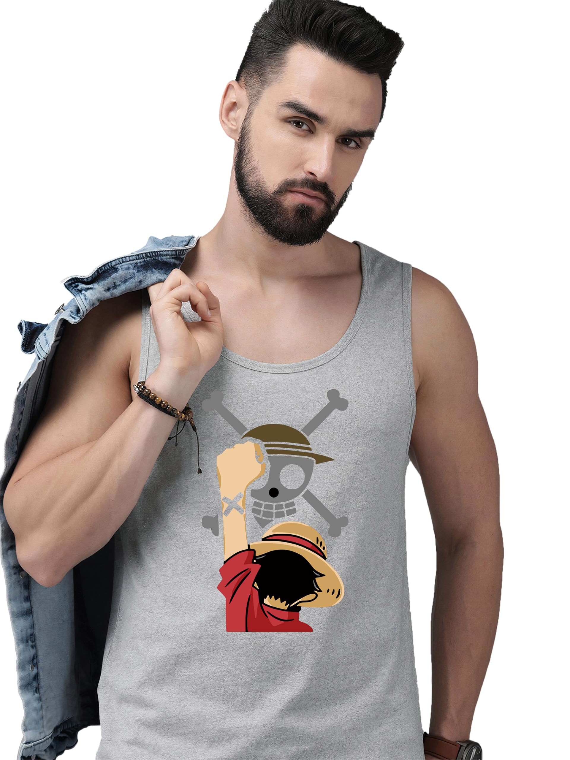 khakey Mens Anime Vest | One Piece Anime Tank Top for Men | Printed Tank Top-picture-53