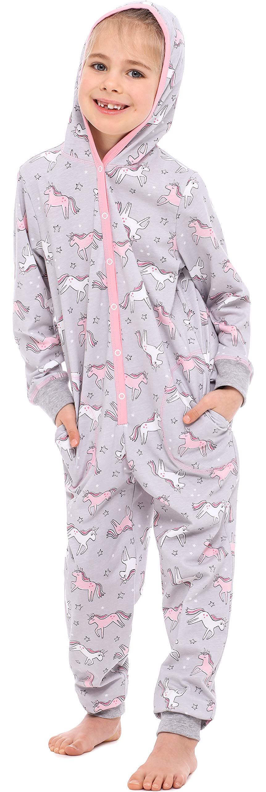 Merry Style Pijama Entero Una Pieza Ropa con Capucha de Cama Niña MS10-223