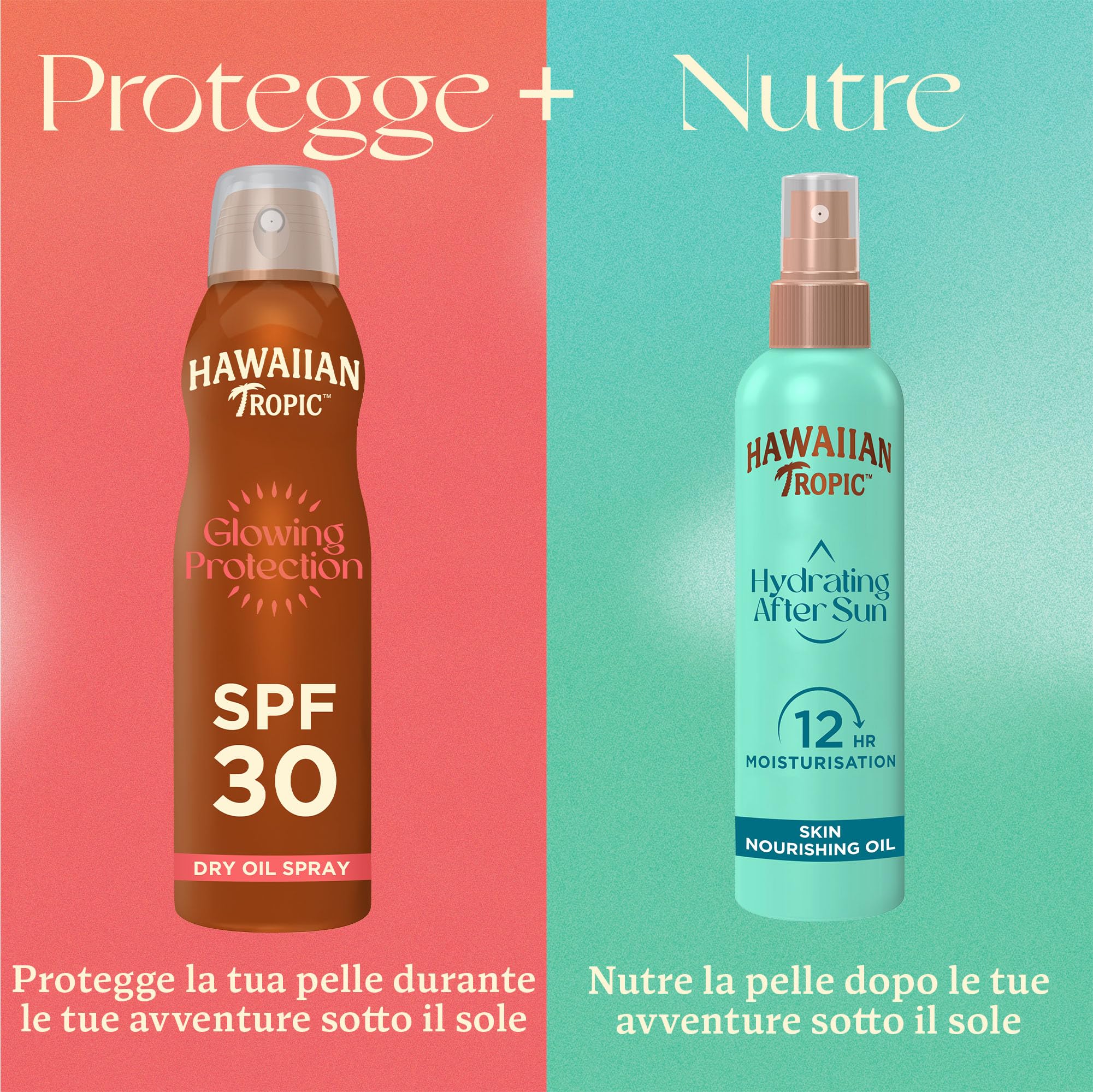 Hawaiian Tropic Olio Secco Spray Protettivo Illuminante, Resistente all'Acqua con Protezione Solare SPF 30 UVA e UVB, Spray Solare dal Profumo Tropicale con Ingredienti Botanici delle Hawaii, 180 ml