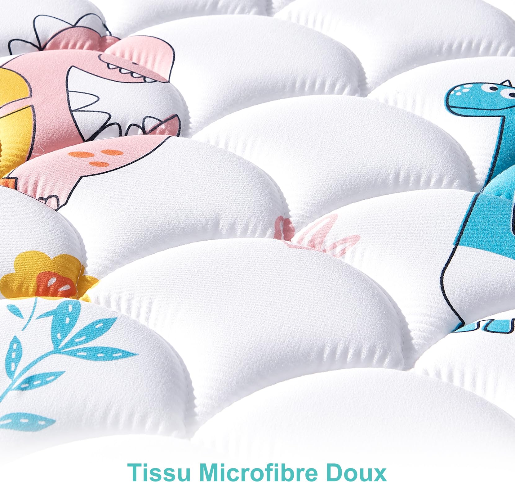 Orso a bolle - Materasso per letto e materasso per bambini, 70 x 140 x 13 cm, materasso per neonati, tessuto in morbida microfibra, assorbente e traspirante