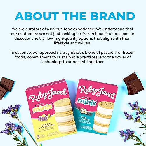 Miniatura 5 de Ruby Jewel - Sándwiches de helado favoritos de los fanáticos, delicioso postre congelado, paquete de 20 sabores surtidos, el clásico, mantequilla de