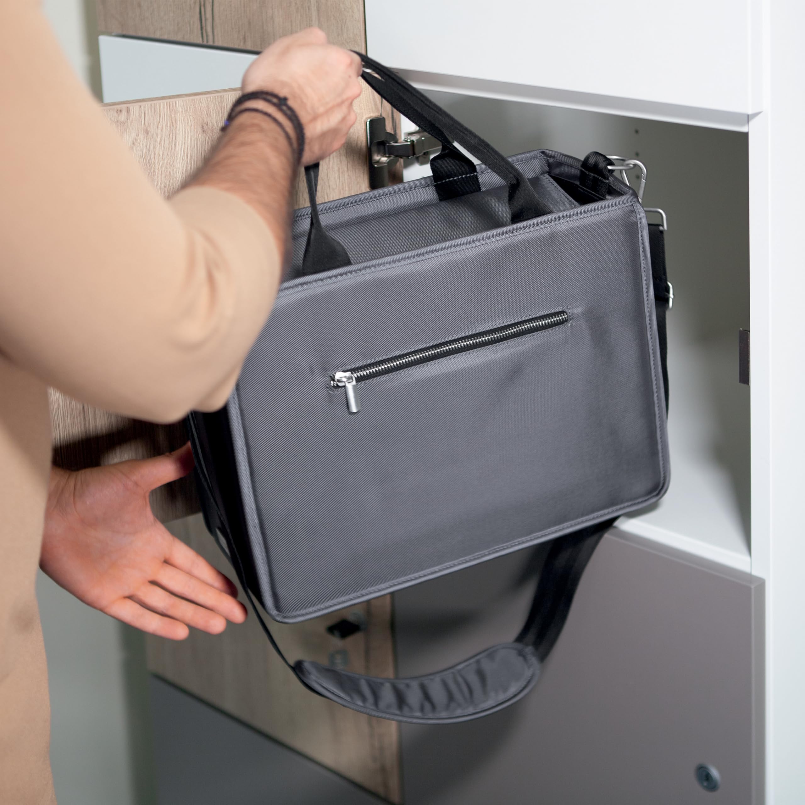 Sigel BA412 Desk Sharing Bag Premium, Organizer für mobiles Arbeiten