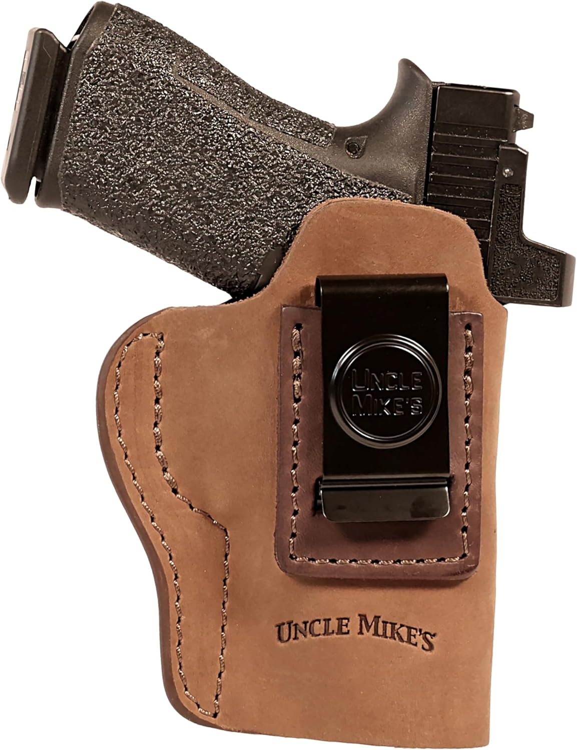 Uncle Mike's Funda Taurus G3C, funda de cuero IWB para Glock 19, Glock 17, 19, 22, 23, Taurus G2C, M&P Shield 0.354 in, funda Shield Plus, funda