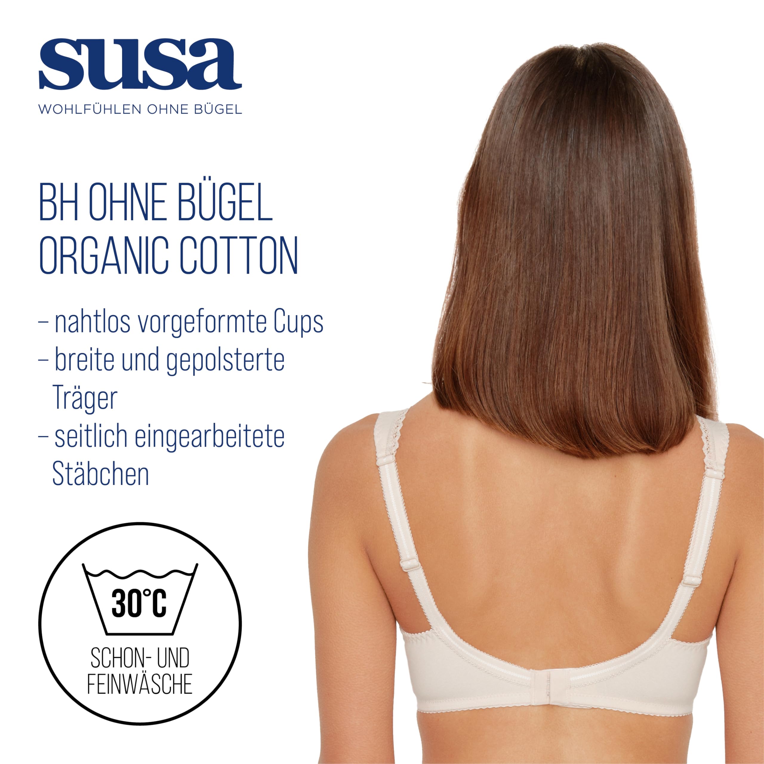 Susa Damen Damen BH Ohne Bügel 7758 Bügelloser BH