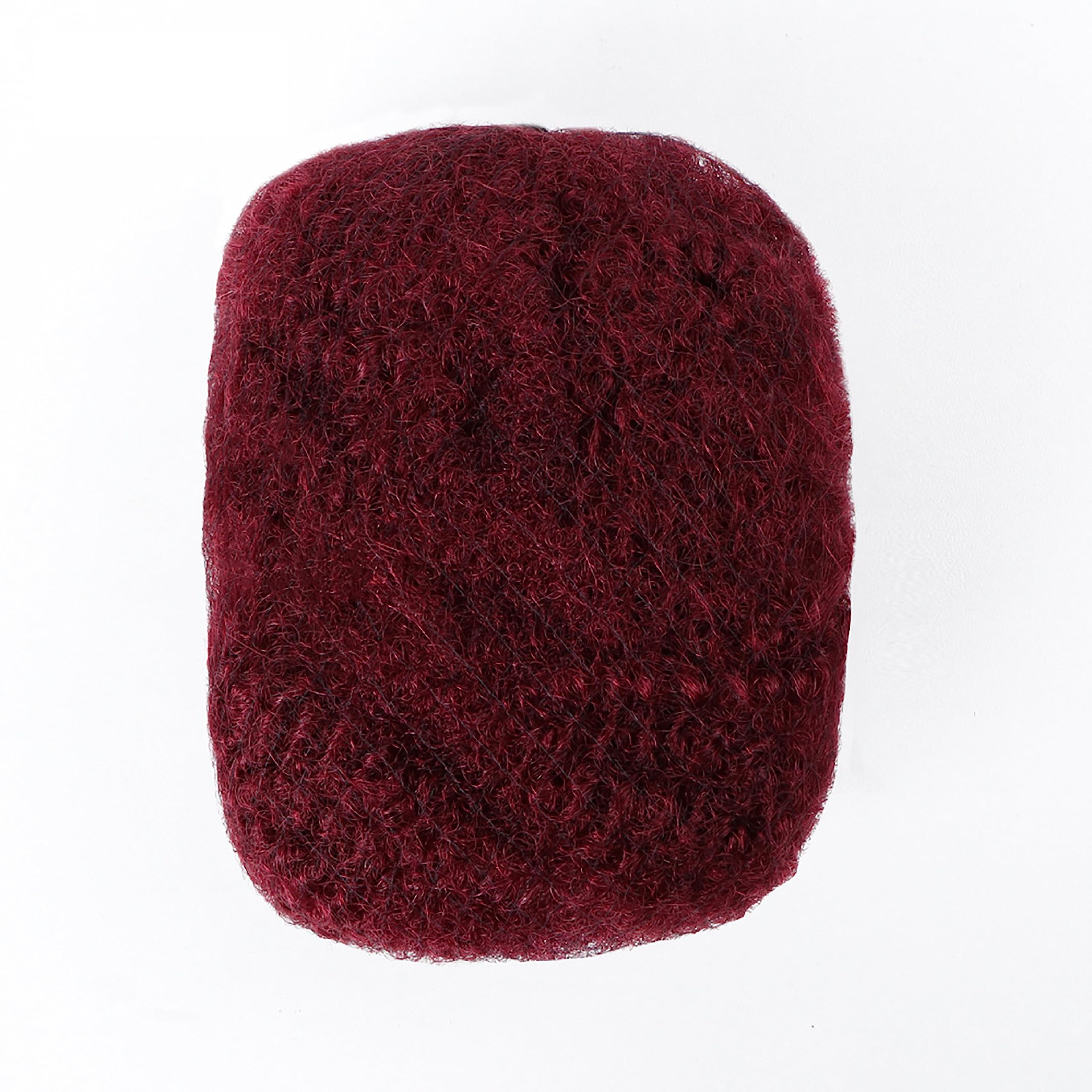 Curly Que Locs Afro Kinky Hair Bulk For Dreadlock Extensions, Repair Locs, Braiding, Crochet Hair for Black Women 8 inch, 30g pack (Burgundy)