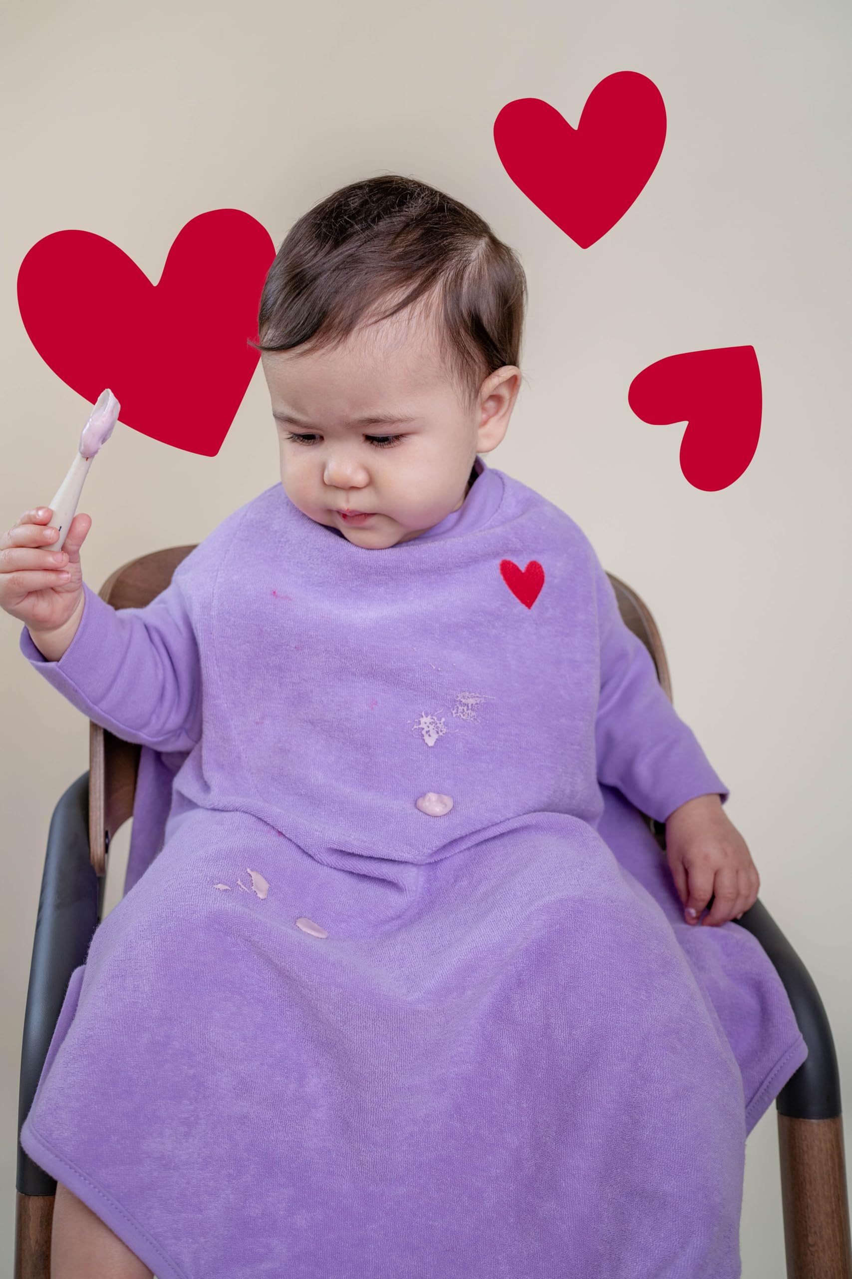 Little Casimir Großes Lätzchen „Boo zum Überwerfen für Baby und Kleinkind 6-48 Monate. Ärmellätzchen aus Öko Tex zertifizierter Baumwolle - Geschenk für Mütter von Jungen oder Mädchen - 4