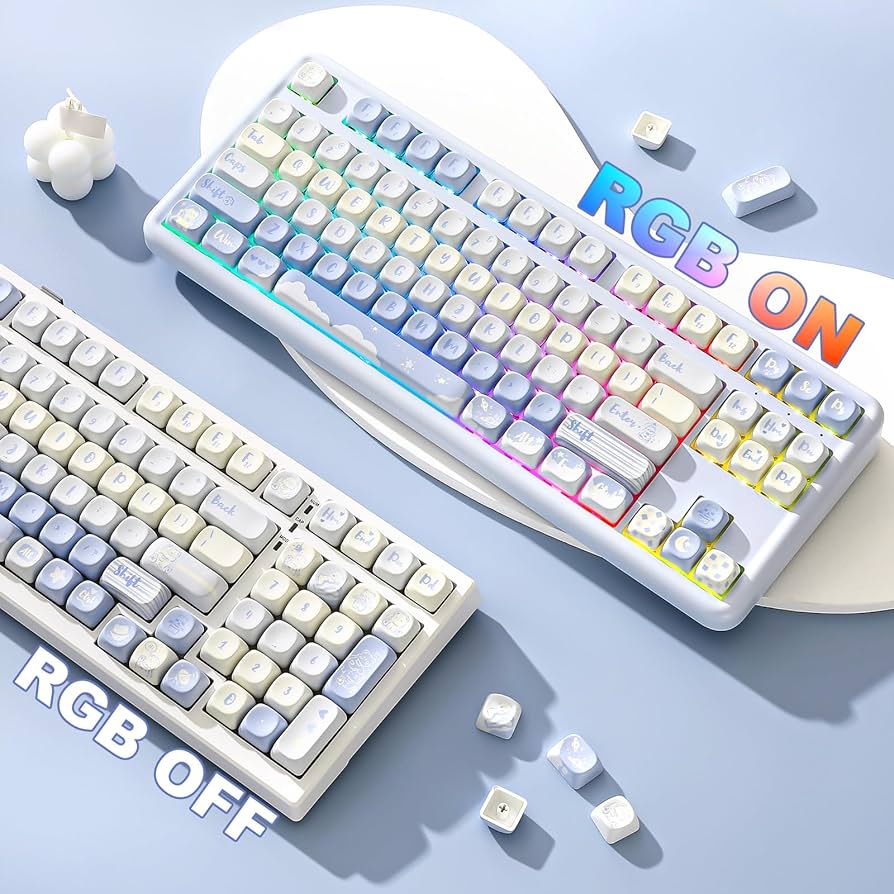 Sui♩ Amazon.com: YUNZII 132 Keys MOA Keycaps, Dye-Sublimation PBT