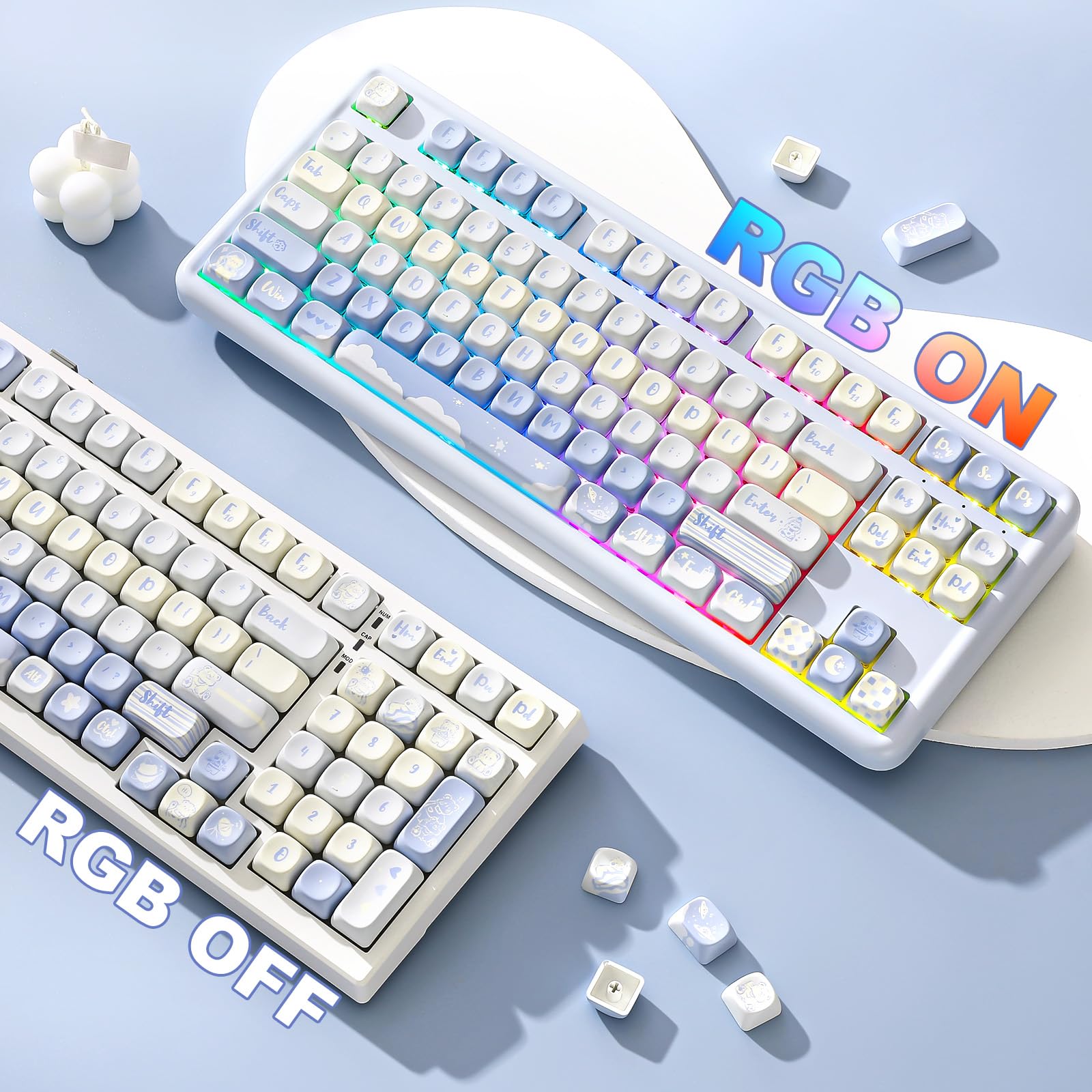 Amazon.co.jp: YUNZII キーキャップ 132キー PBT メカニカル