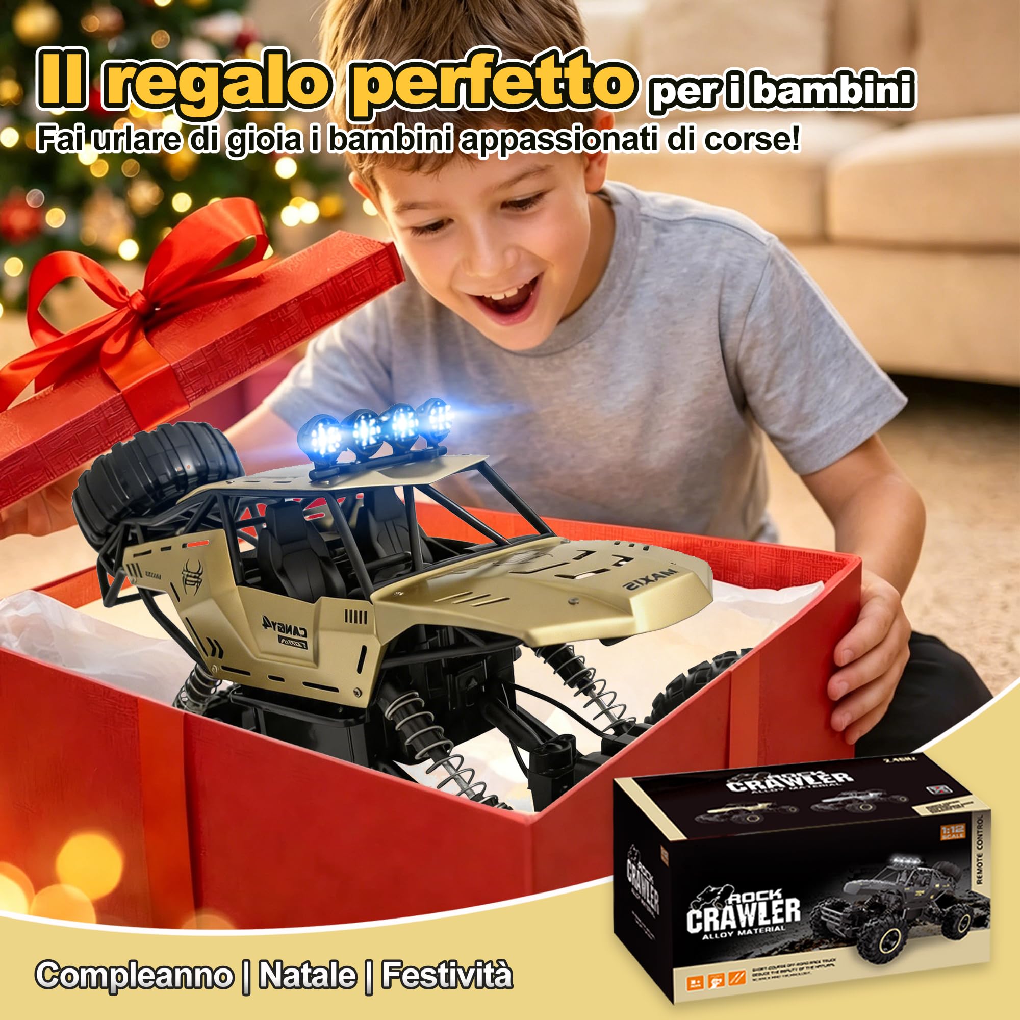 Jiakora Macchina Telecomandata per bambini, 1:12 Monster Truck Giocattolo