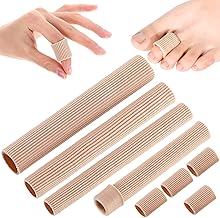 Manchons D’orteil Protecteurs,4 Pièces Protection Orteils,Pansement Cors Au Pied,15CM Tube de Coussin D'orteil,Pour Soins Pour Les Doigts De Pieds,pour Ampoules, Callosités, Orteils et Doigts