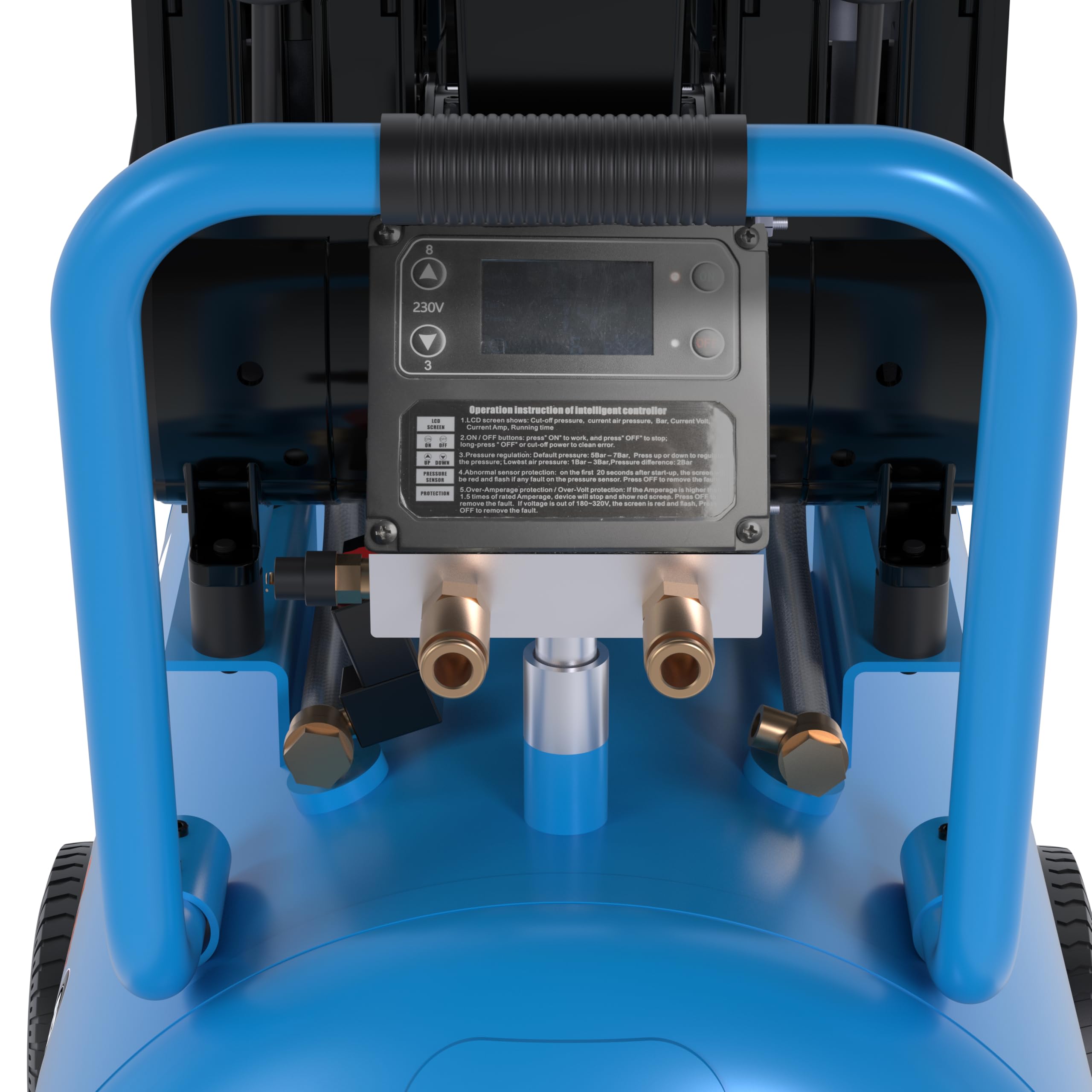 Güde Airpower 675/8/100 ED-SILENT Kompressor - 230 Volt, 100 Liter Kessel, 4,4 Kilowatt, max. Druck 8 bar, eff. Liefermenge bei 0 bar 588 l/min, ölfrei und wartungsfrei, Schalldruckpegel LPA 73 dB