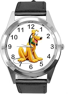 Pluto Dog orologio Disney fascia nera in pelle