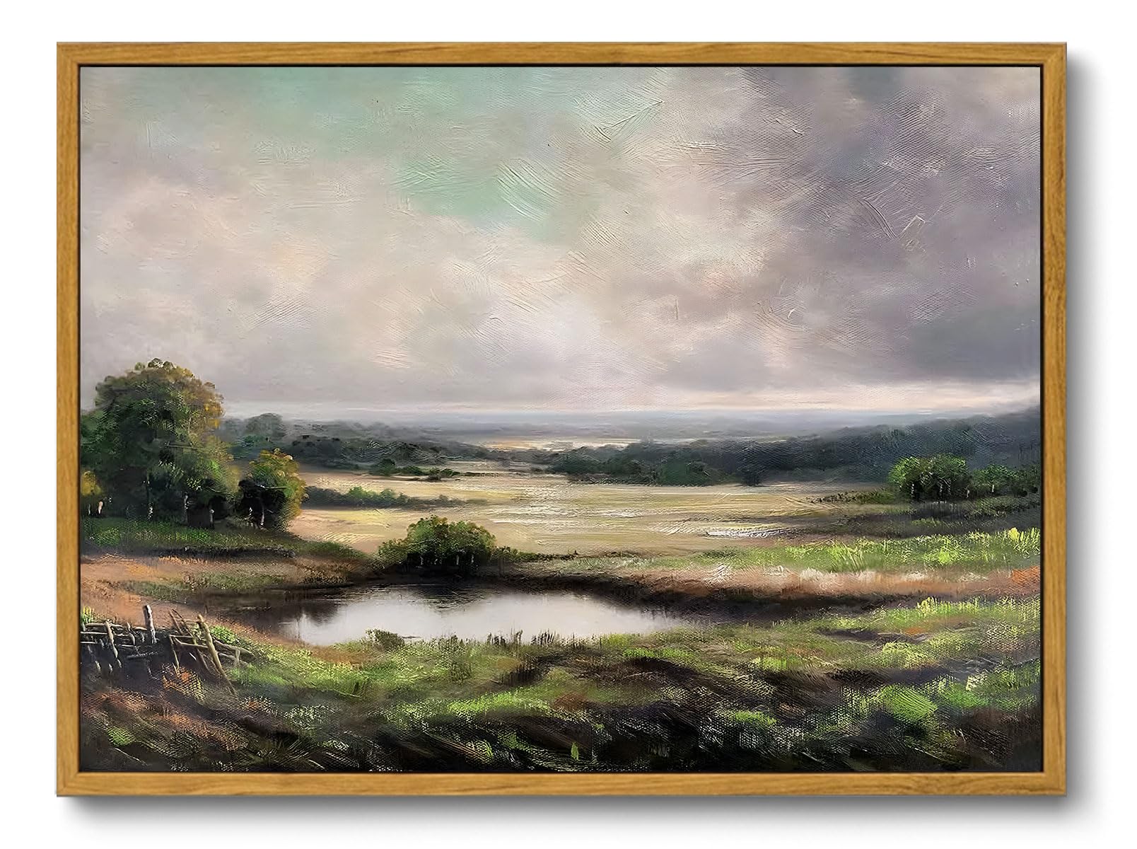 OIQArtOIQ Framed Canvas Wall Art,Vintage Decor,Landscape Nature Country Wildflower Paintings Farmhouse Pictures Modern Artwork Rustic Fall Flower Prints Cottagecore Office Living Room Bedroom Bathroom — view 68