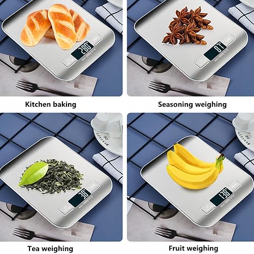 Miniatura 3 de Reacharge - Báscula de cocina de alimentos, gramos digitales y onzas para pérdida de peso, hornear, cocinar, dieta cetogénica y preparación de