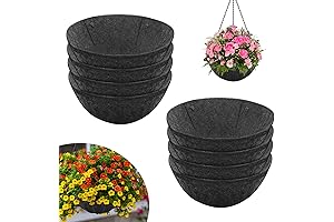 Round Fabric Planter Hanging Basket Liner, Pack of 8