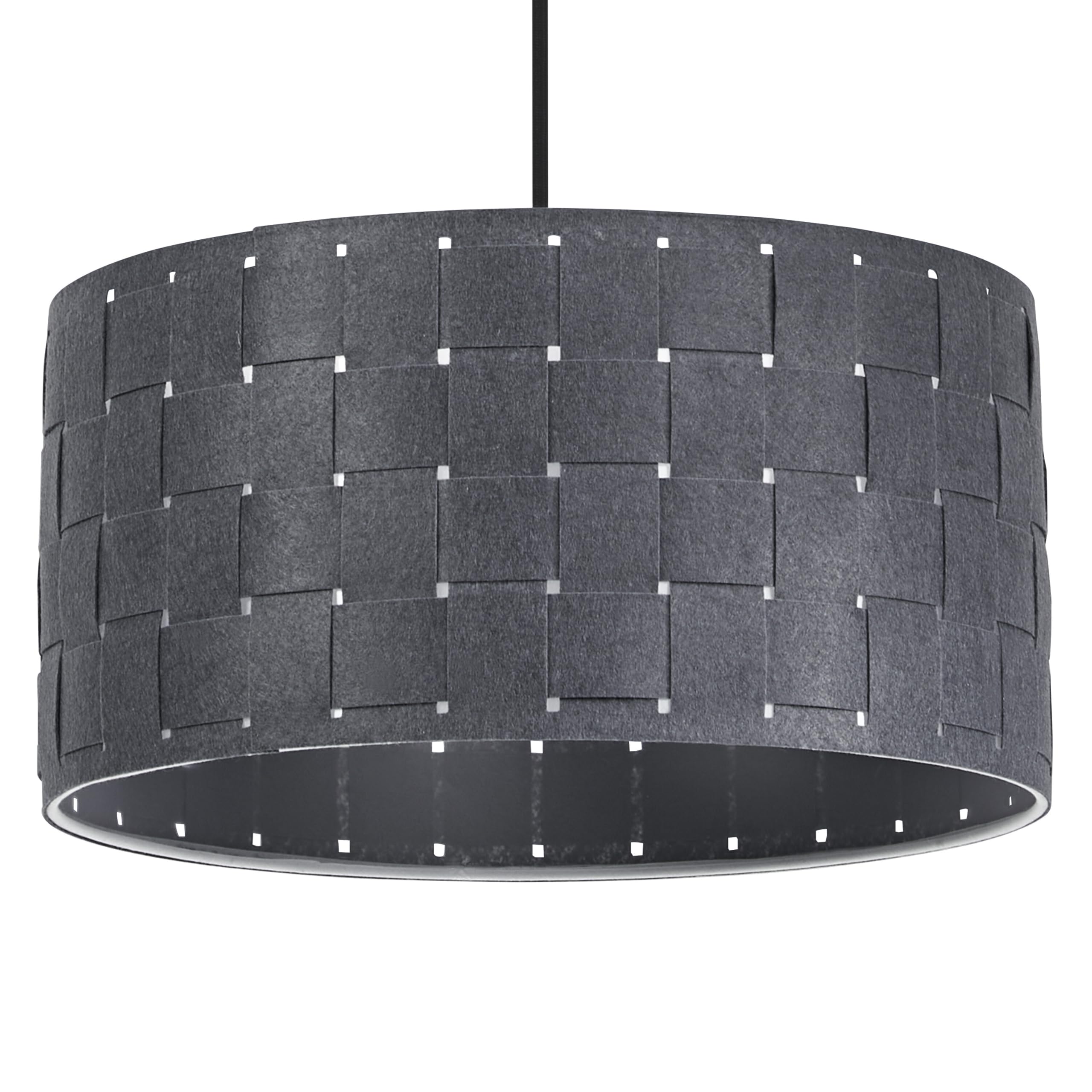 Osram Decor Felt Weaving Pendant Ceiling Light 380mm E27 Dark Grey Max 15W Led from B&Q