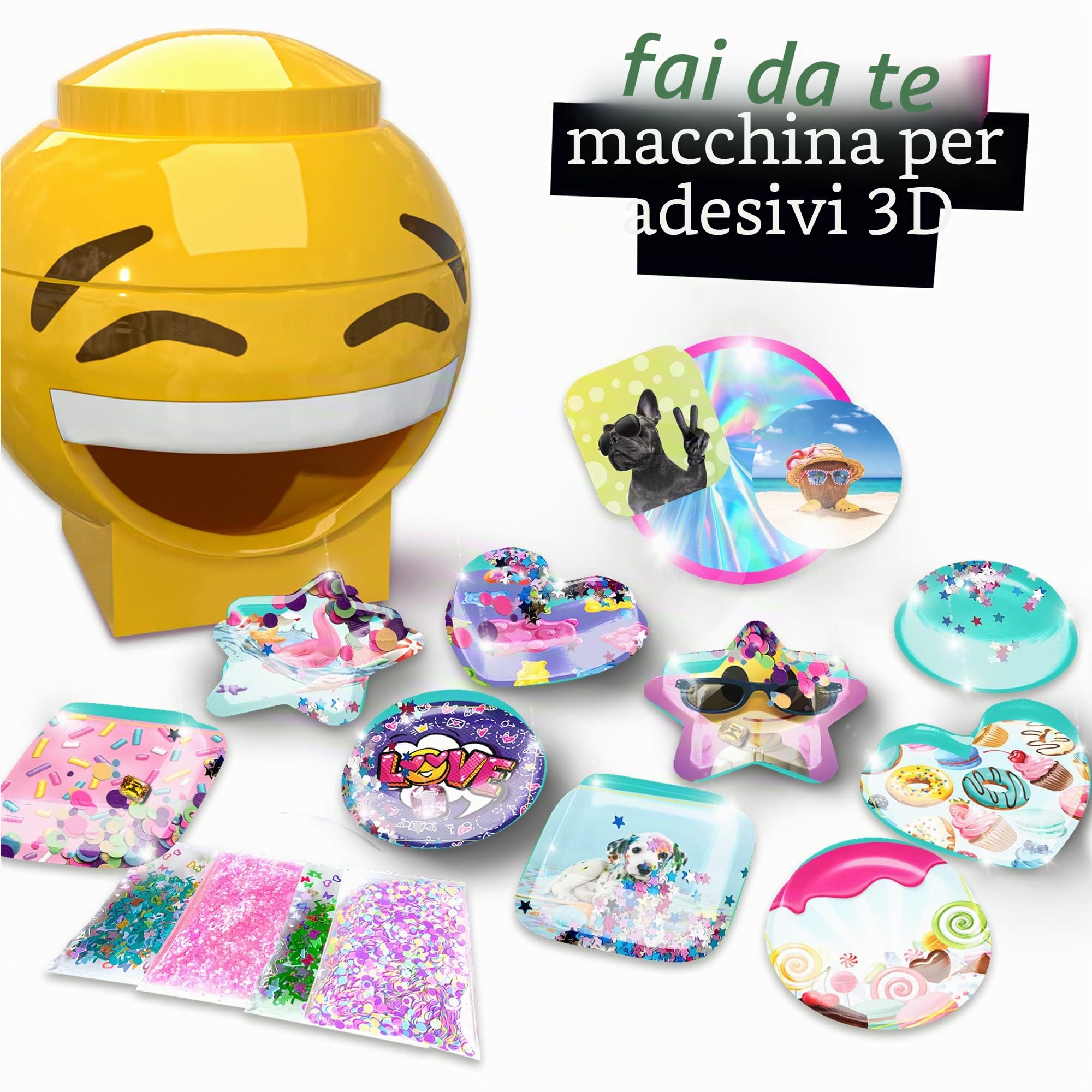 ACTIVITY KINGS ILY DIY 3D Sticker Maker - Kit artistico e artigianale per bambini dai 6 anni in su | Rende 30 adesivi personalizzati divertenti e creativi regalo giocattolo per ragazzi e ragazze