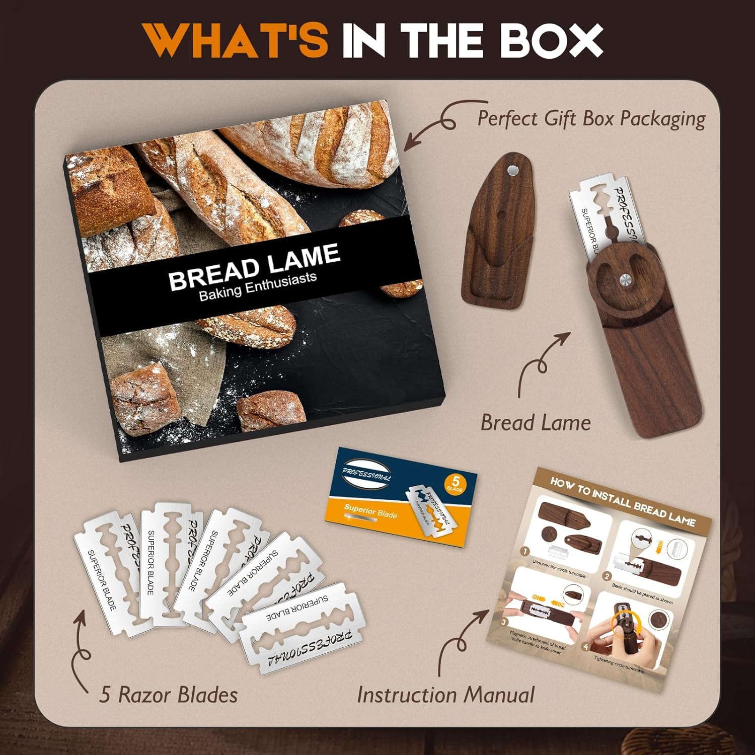 Magnetic Bread Lame - Scoring Tool for Sourdough -7