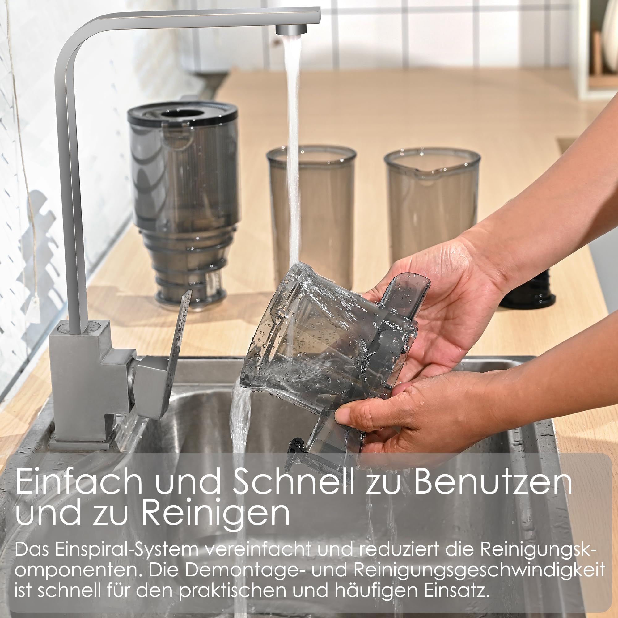 Fretta Slow Juicer 108MM Breite Fütterungsröhre BPA-frei Tritan-Material 200W