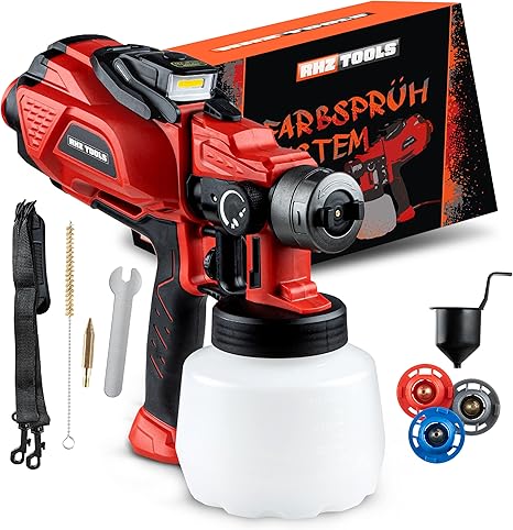 RHZ TOOLS Farbsprühsystem Farbsprühgerät mit 1.200mL Tank