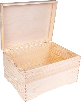Creative Deco XXL Extra Large Wooden Storage Box | 40x30.5x24 cm