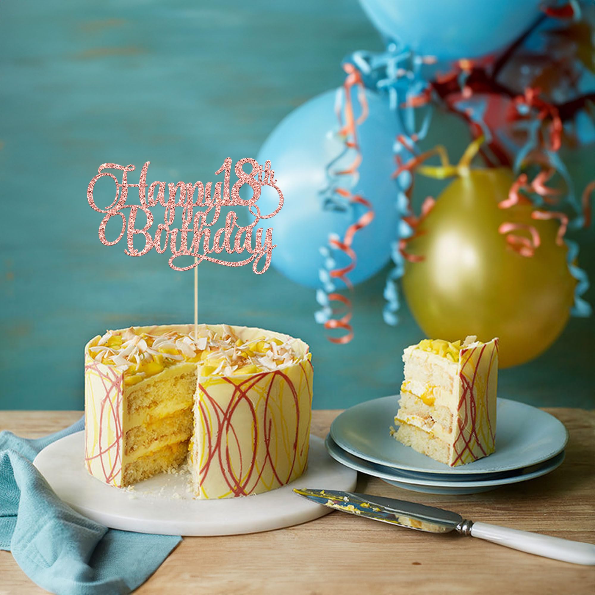 Amazon.co.jp: 1パック Happy 18th Birthday ケーキトッパー