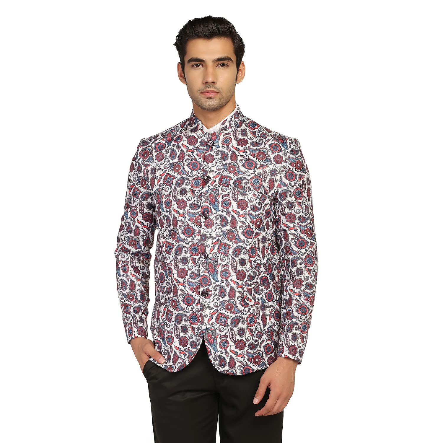 tahvo Men's Single Breasted Slim Fit Blazer for Occasion, Weddings, Party-picture-11