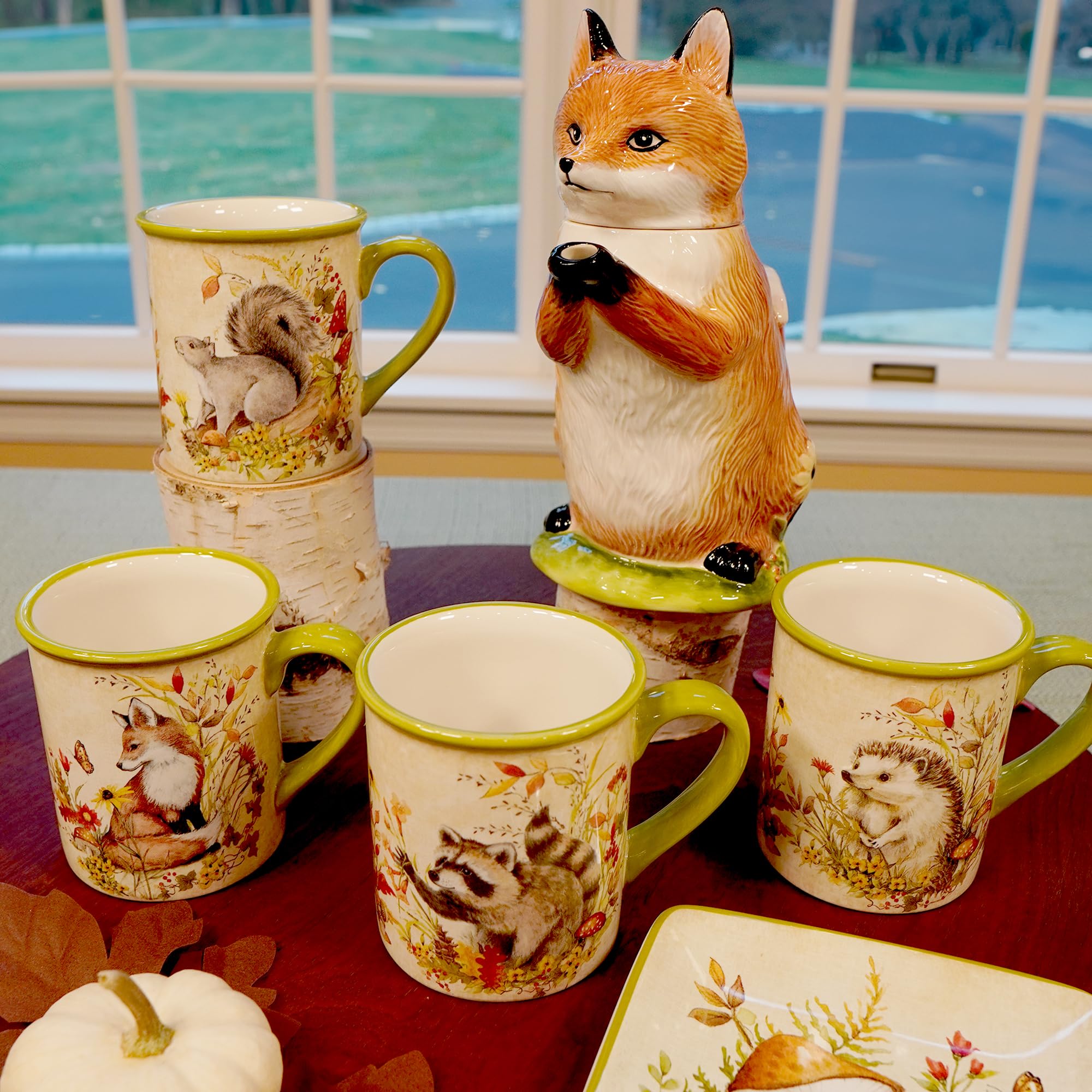 Amazon.com | Woodland Critters 32 oz. 3D Ceramic Fox Teapot