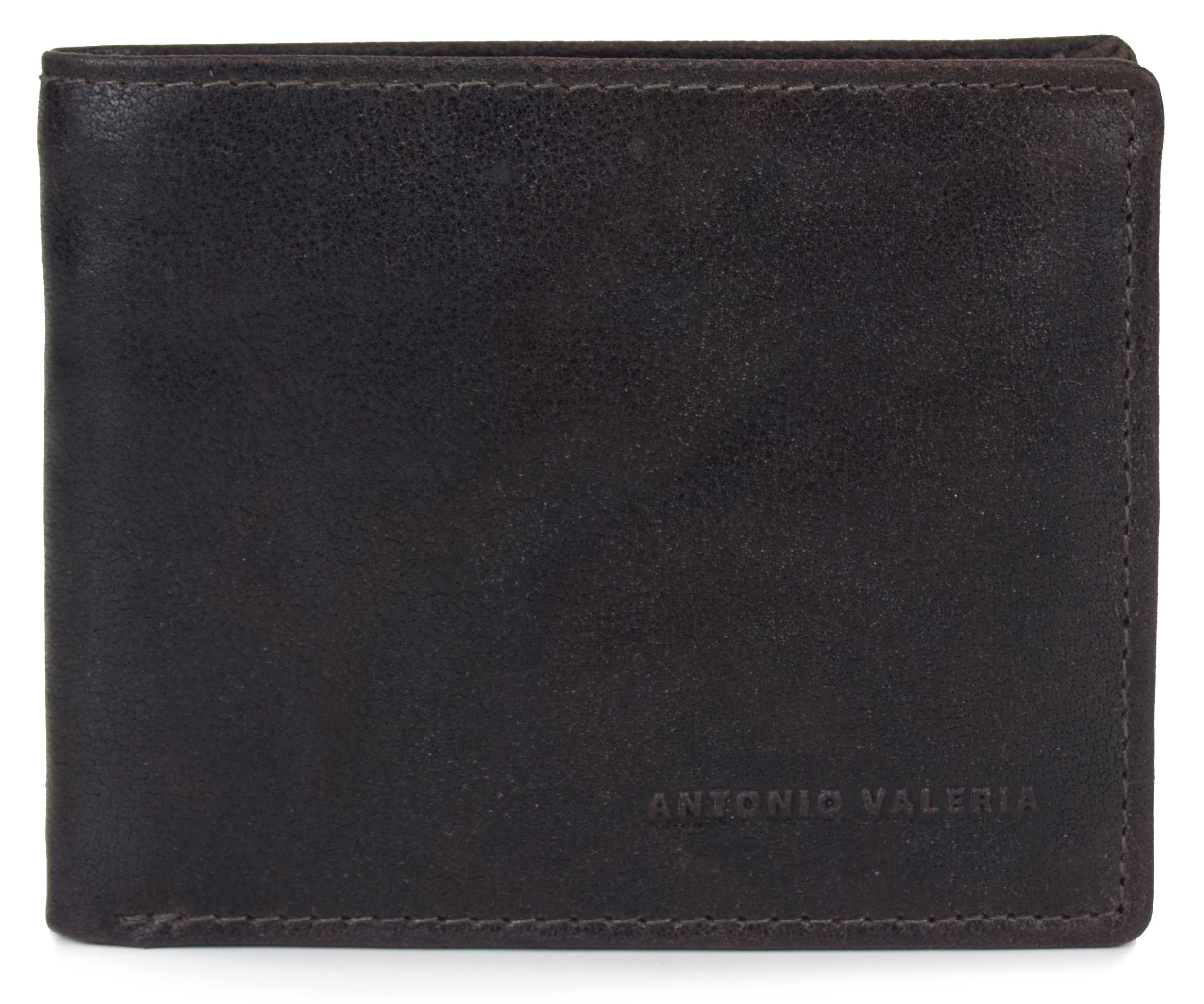 ANTONIO VALERIA Justin Brown Leather Wallet for Men