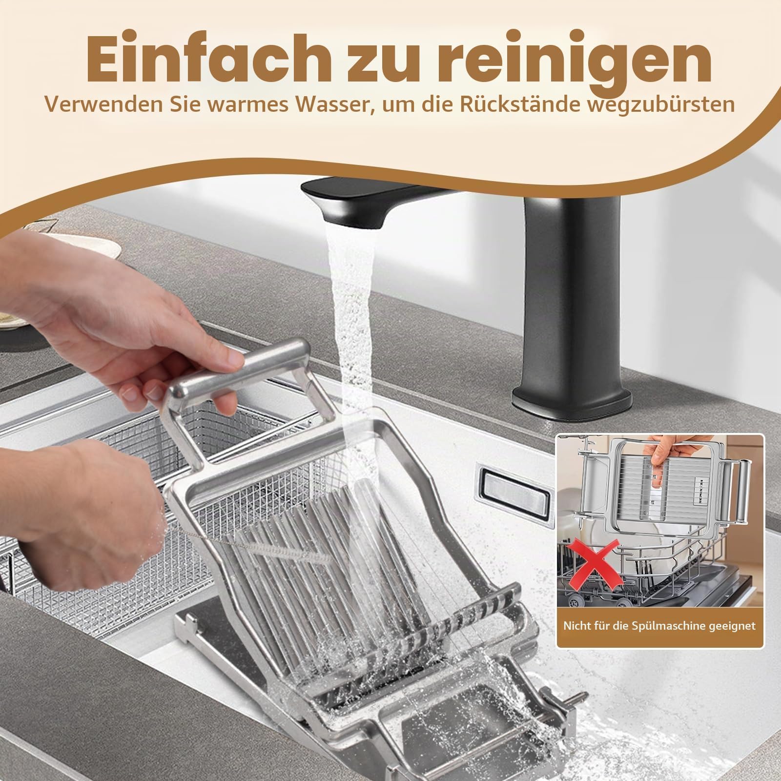 Gewerblicher Käsehobel, Blockkäse-Schneider für Cheddar mit 1 cm & 2 cm Dicke, 316 Edelstahl Drahtklinge, Ideal für Restaurants, Bäckereien, Catering und Privathaushalte