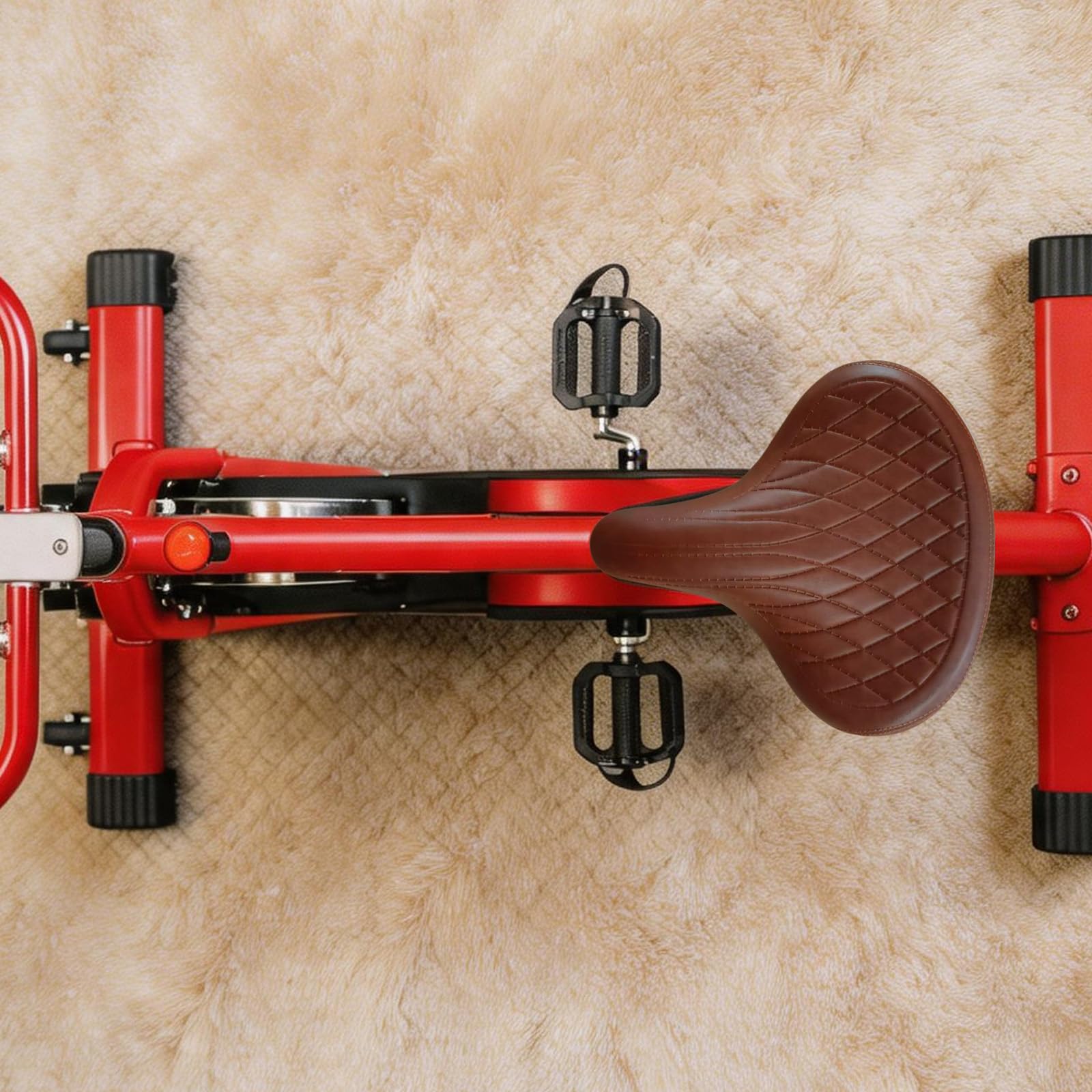 Siodełko rowerowe bardzo szerokie, ergonomiczne, do rowerów miejskich MTB | Obicie PU z grubą pianką, amortyzuje wstrząsy, pasuje do rowerów miejskich, trekkingowych Cruiser