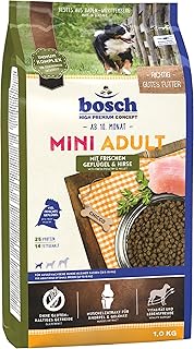 bosch HPC Mini Adult mit frischem Geflügel & Hirse | Hundetrockenfutter für ausgewachsene Hunde kleiner Rassen (bis 15 kg) | 1 x 1 kg product image