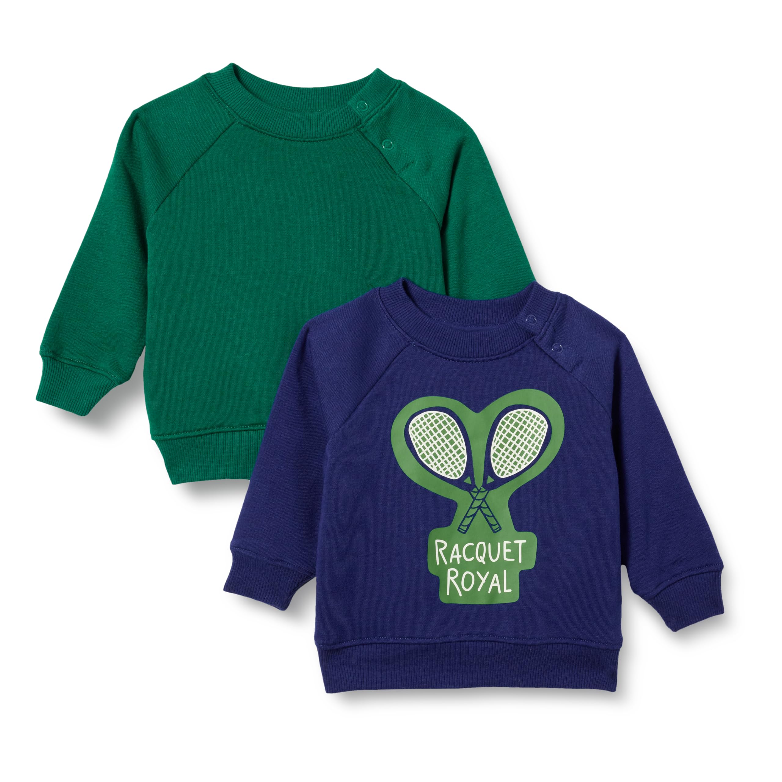 Amazon Essentials Felpe Girocollo in Spugna Unisex Bimbi e Bambini, Pacco da 2