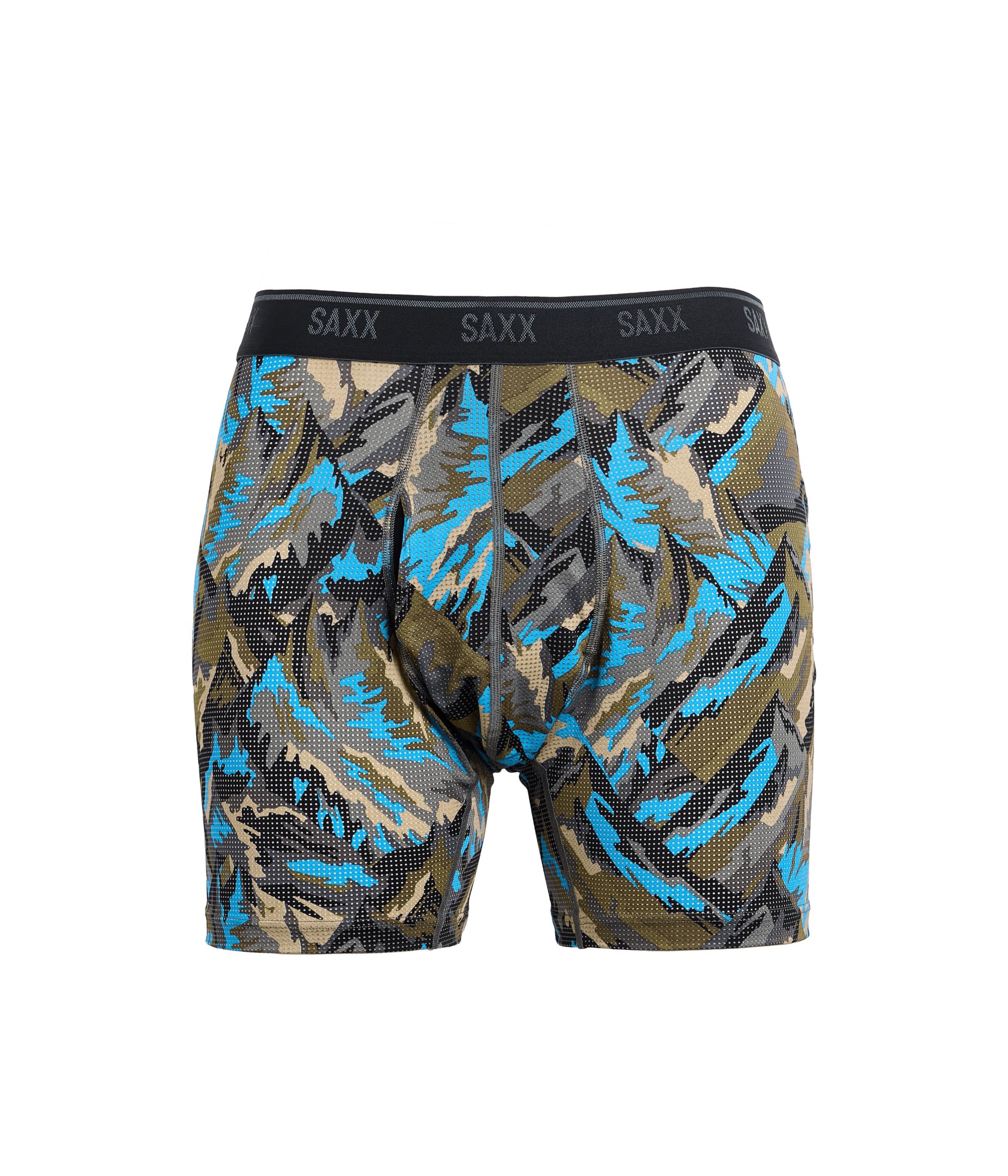 SAXX UNDERWEAR Mens Quest Quick-dry Mesh Boxer Brief Fly Prism Peaks Cargo Grey X-Large