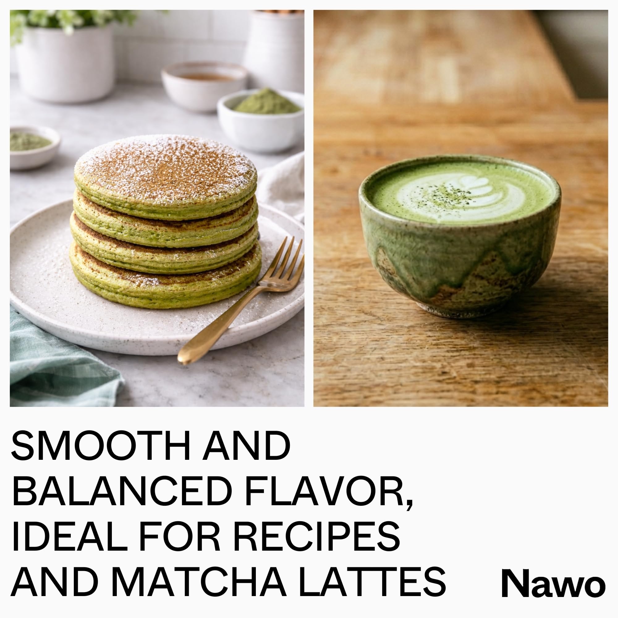 Nawo® Routines Matcha Barista – 250g & 500g & 1kg, Klasa Organiczna Premium, Zielona Herbata Matcha, 100% Naturalna i Ekologiczna, Jakość Profesjonalna (500g)