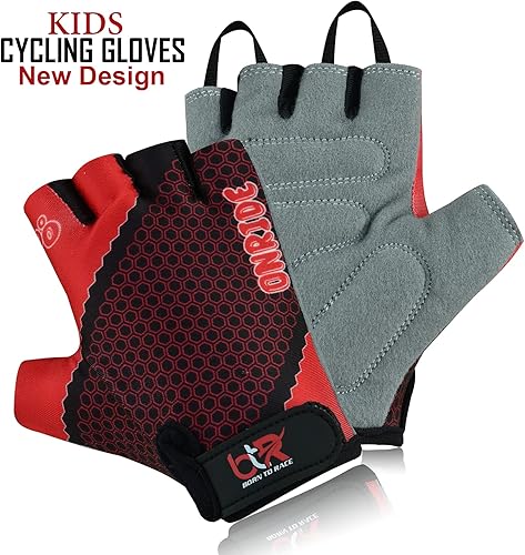 Miniatura 2 de Guantes de ciclismo para niños con agarre mejorado, acolchado de seguridad para niños, diseño transpirable y duradero, para niños y niñas, de 3 a 12