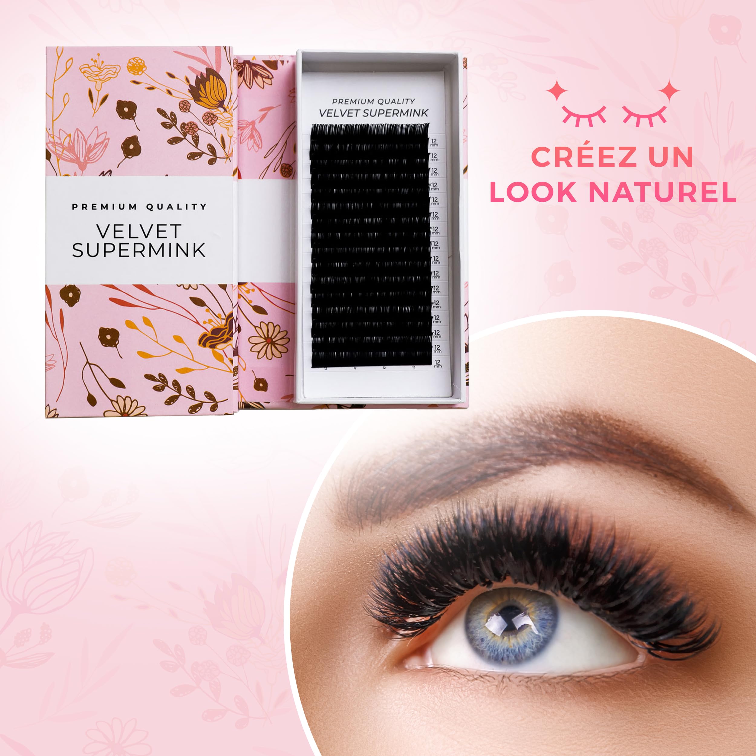 LLBA Extensions de Cils Super Mink 0,07 Courbe CC 7-15mm | Fibres Ultra Douces, Définition Naturelle, Confort Léger, Qualité Professionnelle