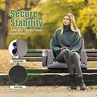 Vista 6 de Sillas de estadio plegables extra anchas con respaldo y cojín, diseño estilo sofá, 6 posiciones reclinables, asientos impermeables